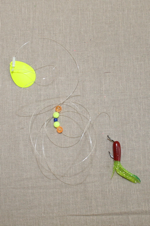 Spinner, beads and hook with tube
